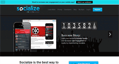 Desktop Screenshot of getsocialize.com