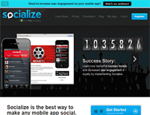 Tablet Screenshot of getsocialize.com